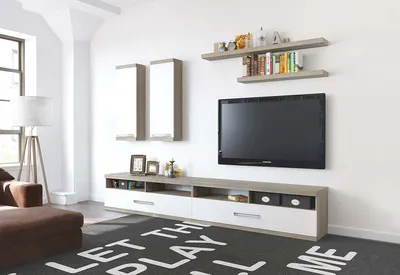 Стенка для телевизора в гостиную: угловые, модульные и другие примеры, фото  идей