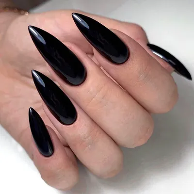Яркие черные искусственные накладные ногти для дизайна, накладные ногти-стилеты  ногтей, полное покрытие, Кончики ногтей, инструмент для маникюра - купить  по выгодной цене | AliExpress