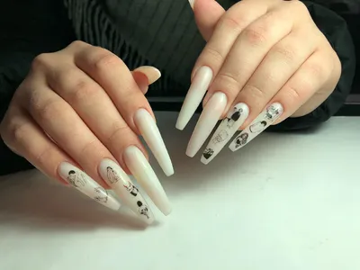 Дизайн на очень длинные ногти. Тренды на 2023 год | Красивый маникюр от  AnaStyle | Дзен