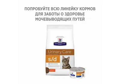 Купить Hills Prescription Diet s\\d Urinary Care / Лечебный корм Хиллс для  кошек при МКБ Струвиты Курица 1,5 кг за 2 430₽ с доставкой до двери в  Москве в интернет-магазине ZooMag.ru!