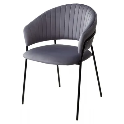 Купить стулья с подлокотниками ГЕММА серый велюр - Интернет-магазин мебели  MODERNO.BY