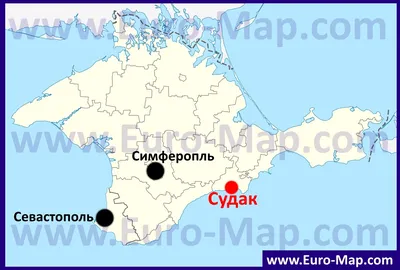 Карты Судака | Подробная карта города Судак с улицами, номерами домов,  достопримечательностями и отелями | Судак на карте Крыма