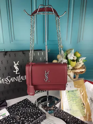Бордовая сумка YSL Ив Сен Лоран в коробке, цена 2190 грн — Prom.ua  (ID#1510621131)