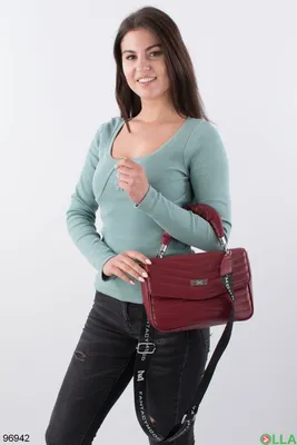Женская бордовая сумка И-3210-3 - купить недорого в интернет магазине  \"OLLA\