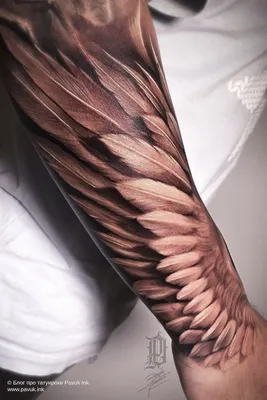 Тату крылья реализм | Forearm wing tattoo, Wing tattoo men, Wing tattoo arm