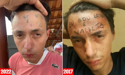 Понедельник начинается с дичи! Бразилец с татуировкой «Я вор и идиот» на лбу  снова попался на краже