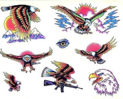 эскизы для цветных татуировок орла | Искусство татуировки! Татуировки фото,  тату в Киеве.