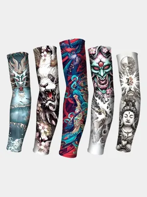 Тату - рукав с рисунком / Татуировки / Комплект / 6 цветов за 450 ₽ купить  в интернет-магазине KazanExpress
