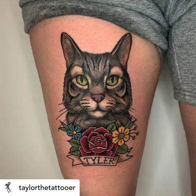 Идеи татуировки с большими кошками ❤️