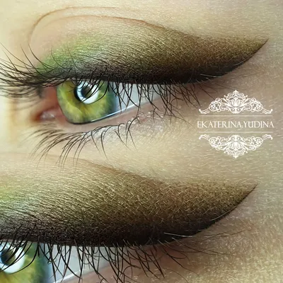 Цветной татуаж глаз в Москве — Цены на цветной перманентный макияж век с  растушевкой