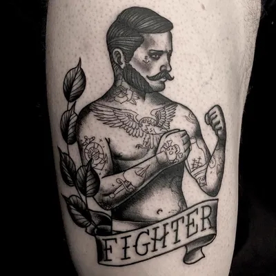 Had a good time doing this #traditionaltattoo #tattooed #boxer #fighter  done with #alphasuperfluid for my #blackink… | Boxer tattoo, Boxing  tattoos, Fighter tattoo