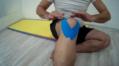 Мениск. Кинезиотейпирование колена при травме - YouTube