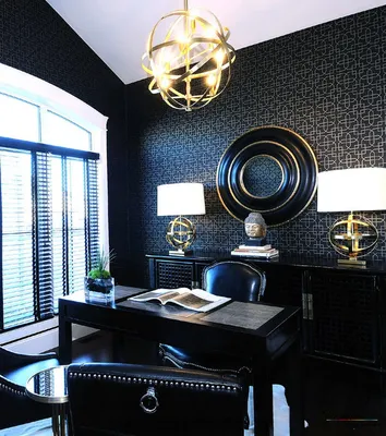 Черные обои в интерьере квартиры: идеи темного дизайна стен на фото
