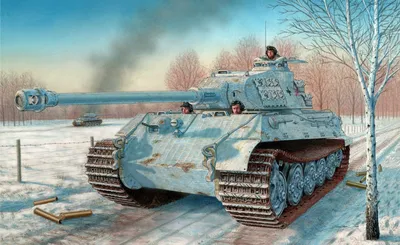 Немецкий тяжелый танк Pz.Kpfw. VIB «Тигр-II» №502, захваченный во время  боев на Сандомирском плацдарме [2] — военное фото