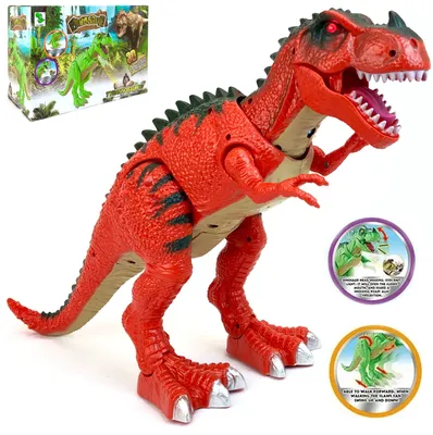 Интерактивная игрушка динозавр Тираннозавр, Тирекс, ходит, рычит, подвижные  лапы, голова, пасть, глаза светятся, проекция луча, 40х27х14 см — купить в  интернет-магазине по низкой цене на Яндекс Маркете