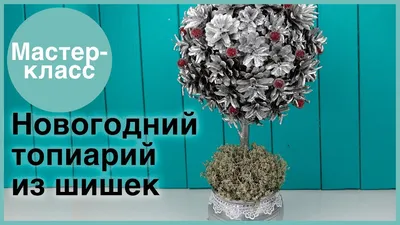 Новогодний топиарий из шишек. Мастер-классы на Подарки.ру - YouTube