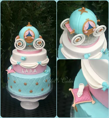 CINDERELLA Cake торт принцесса золушка карета | Торт принцесса, Детский  день рождения декор, Торт