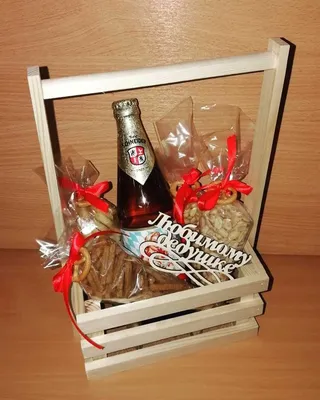 ящик со снеками и орещками и пивом | Karamel96 - подарки, стильные сувениры  и свадебный декор Екатеринбург