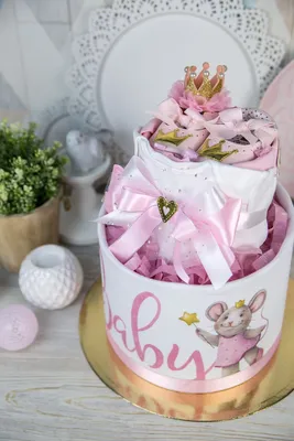 Торт из подгузников «Маленькая принцесса» – заказать на Ярмарке Мастеров –  NWRO4RU | Подарки для новорожденных, Москва