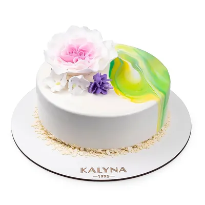 Торт на день рождения с цветами из мастики купить в Киеве. | Цена,  описание, отзывы - Калина - кондитерский дом