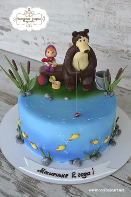 Детские торты с героями мультфильма \"Маша и медведь\"