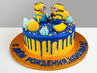 Торт Миньоны 20082220 стоимостью 8 200 рублей - торты на заказ  ПРЕМИУМ-класса от КП «Алтуфьево»