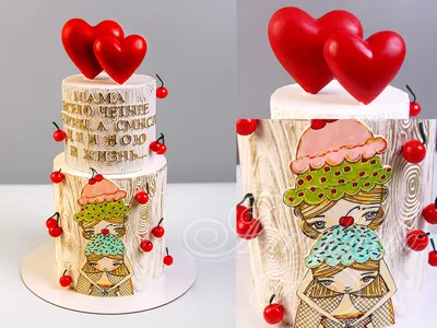 Торт на День матери 20112719 стоимостью 10 700 рублей - торты на заказ  ПРЕМИУМ-класса от КП «Алтуфьево»