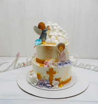 Торт На крещение девочки на заказ в СПб | Шоколадная крошка