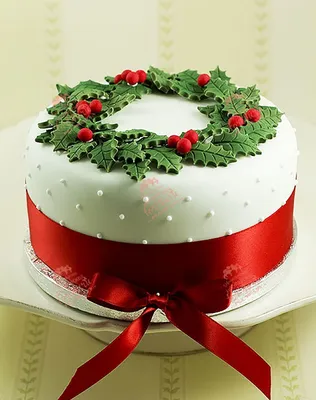 торт на рождество 4 - купить на заказ с фото в Москве