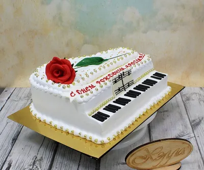 Торт пианино из крема - 66 фото
