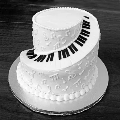 Свадебный торт на тему музыки купить на заказ в Москве