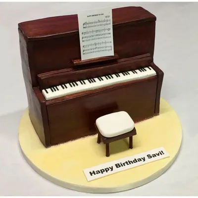 Торт в виде фортепиано купить на заказ в Москве недорого с доставкой