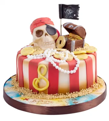Пиратский торт №11736 купить по выгодной цене с доставкой по Москве.  Интернет-магазин Московский Пекарь
