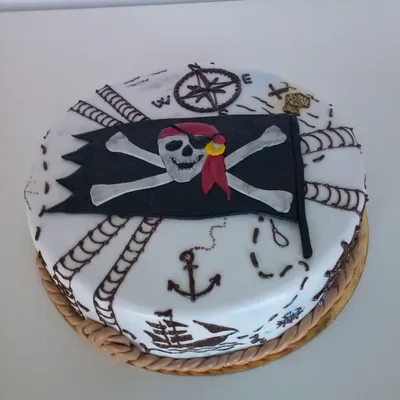 Торт для мальчиков “Пиратский флаг” Арт. 0098 | Торты на заказ в  Новосибирске \"ElCremo\"