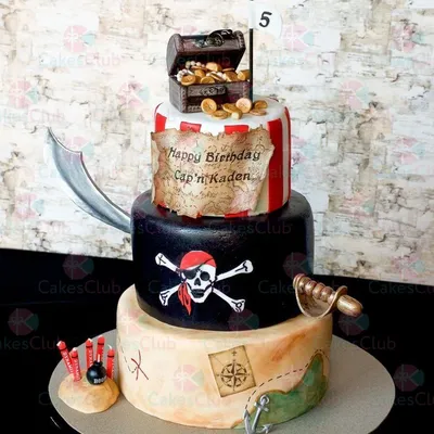 Торт Пираты Карибского моря - A1616 от 2400 рублей за кг. Купить в  CakesClub.
