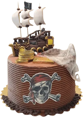 Торт на 8 лет пиратский (5) - купить на заказ с фото в Москве