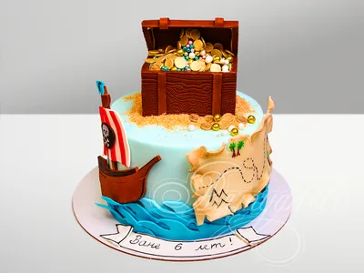 Торт Пираты на 6 лет 18019320 стоимостью 7 700 рублей - торты на заказ  ПРЕМИУМ-класса от КП «Алтуфьево»