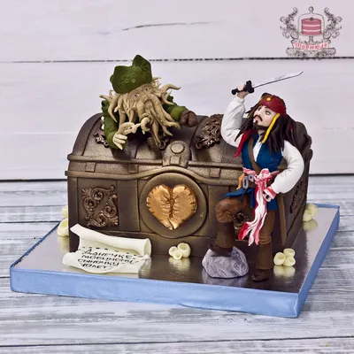 Торт пираты карибского моря с фигурками героев