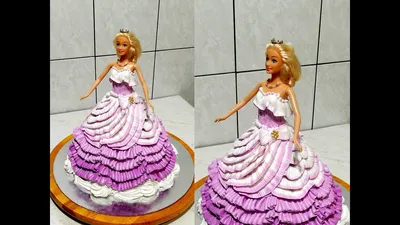 КАК ЛЕГКО И ПРОСТО!!!!!!! СДЕЛАТЬ ТОРТ БАРБИ от СЛАДКАЯ КРАСОТА, How to  make barbie doll cake - YouTube