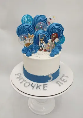 Купить Детский торт Соник №52 — 900 грн/кг*Без учета стоимости декора  Cupcake Studio 2022