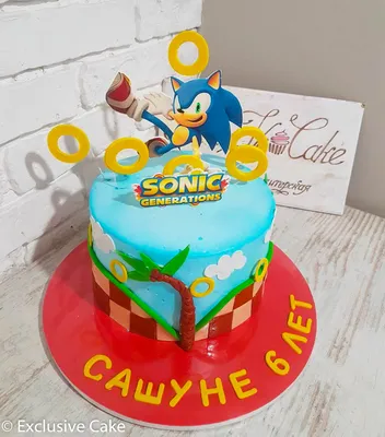 Торт Соник на заказ купить в Киеве | Exclusive Cake