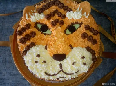 Торт У Палыча Сладкий зоопарк\"Тигр\" - «Малиновый пятачок на Новый год  отменяется. Абрикосовый тигр просто великолепен!» | отзывы