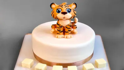 Торт с тигренком - 70 photo