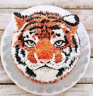 Торт с рисунком тигра - 72 photo