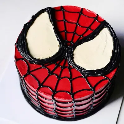 Торт Человек паук из крема купить на заказ в Москве с доставкой