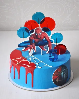 Торт человек паук с пряниками - 73 photo