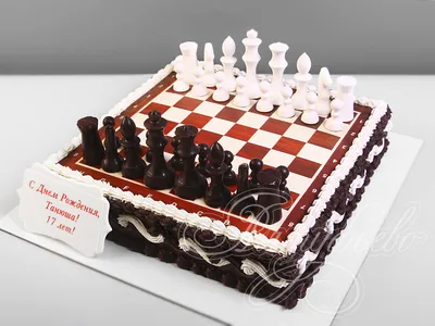 Торт Шахматная доска 15121619 стоимостью 8 300 рублей - торты на заказ  ПРЕМИУМ-класса от КП «Алтуфьево»