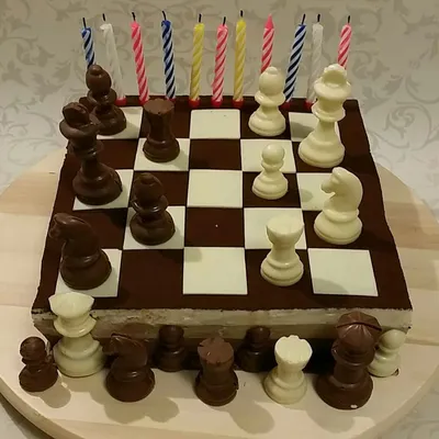 Торт муссовый \"Три шоколада \". Шахматная доска. | Cake, Desserts, Birthday  cake