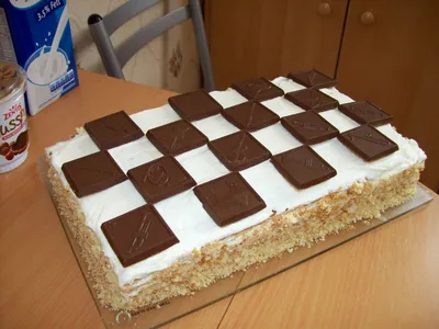 Торт шахматная доска - пошаговый рецепт с фото