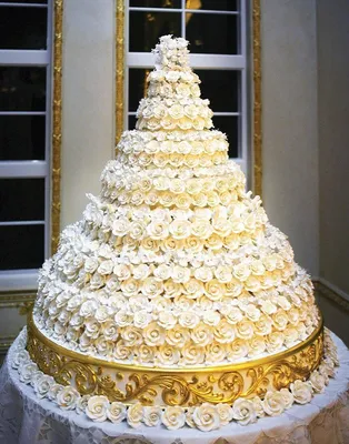 Самый большой свадебный торт - 61 фото